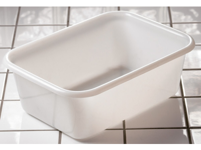 Bañera, 12 ltr., blanca 44x32x15,5 cm exterior