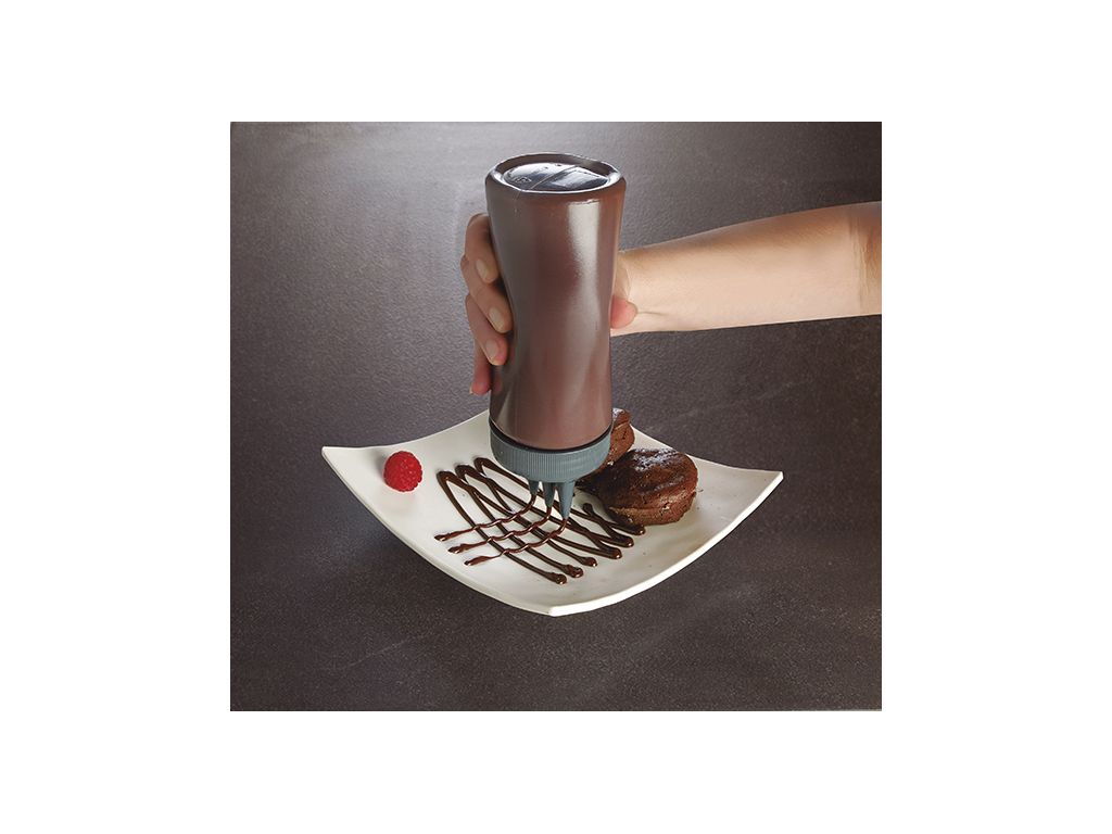 Botella de aderezo con 3 boquillas 700 ml