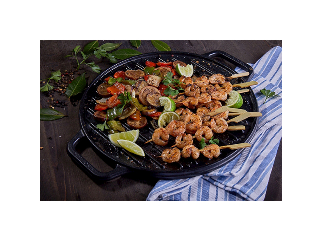 Sartén de parrilla, reversible, 32, Victoria, hierro fundido