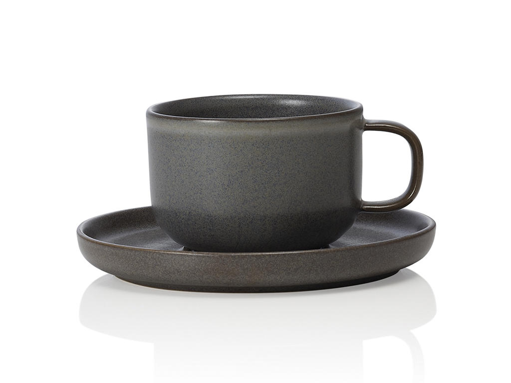 Taza de cerámica gris 220ml - 60x85x85mm
