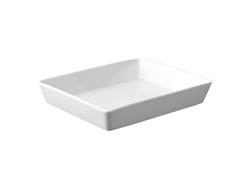 Plato porcelana 24x17x6 cm Aroma Blanco