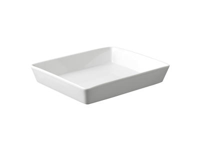 Plato porcelana 24x17x6 cm Aroma Blanco