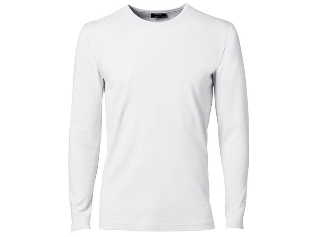 Camiseta de manga larga cuello redondo Blanca