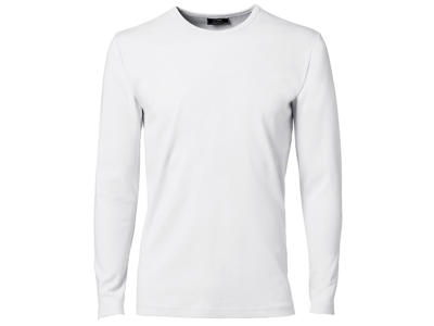 Camiseta de manga larga cuello redondo Blanca
