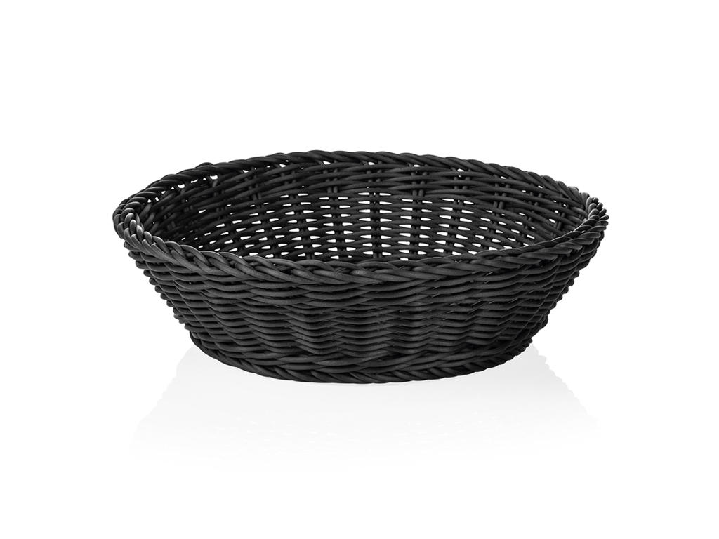 Cesta de pan Negra 29 cm H7 cm Weaver Pro