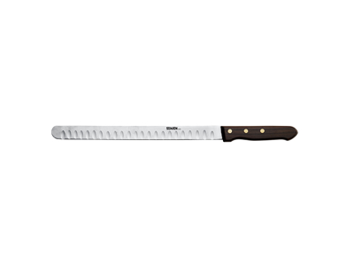 Cuchillo de salmón/jamonero, 31 cm, cortador Senjen, mango de madera