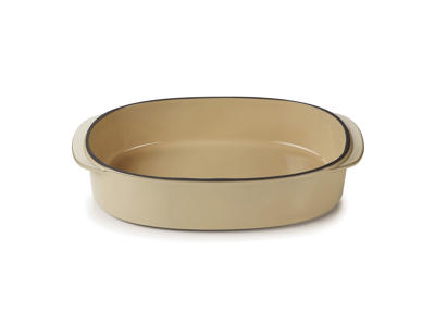 Plato Oval 26x18,5 cm Beige Caractere Culinaire