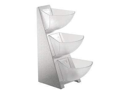 Pantalla con 3 cuencos acero/plástico