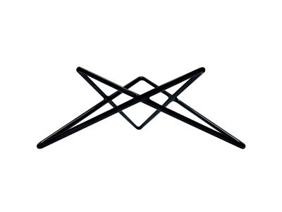 Soporte para bandeja 26x26 cm Acero negro Mealplak