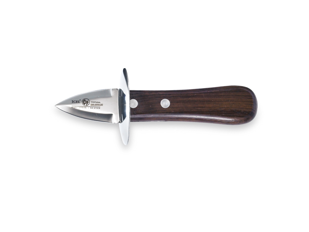 Cuchillo para ostras - Acero inoxidable - Marrón - 5cm