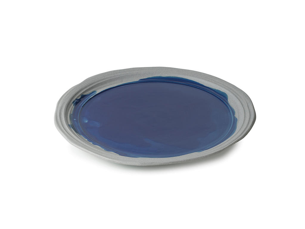 No.W Plato de cena  26 Azul/Gris