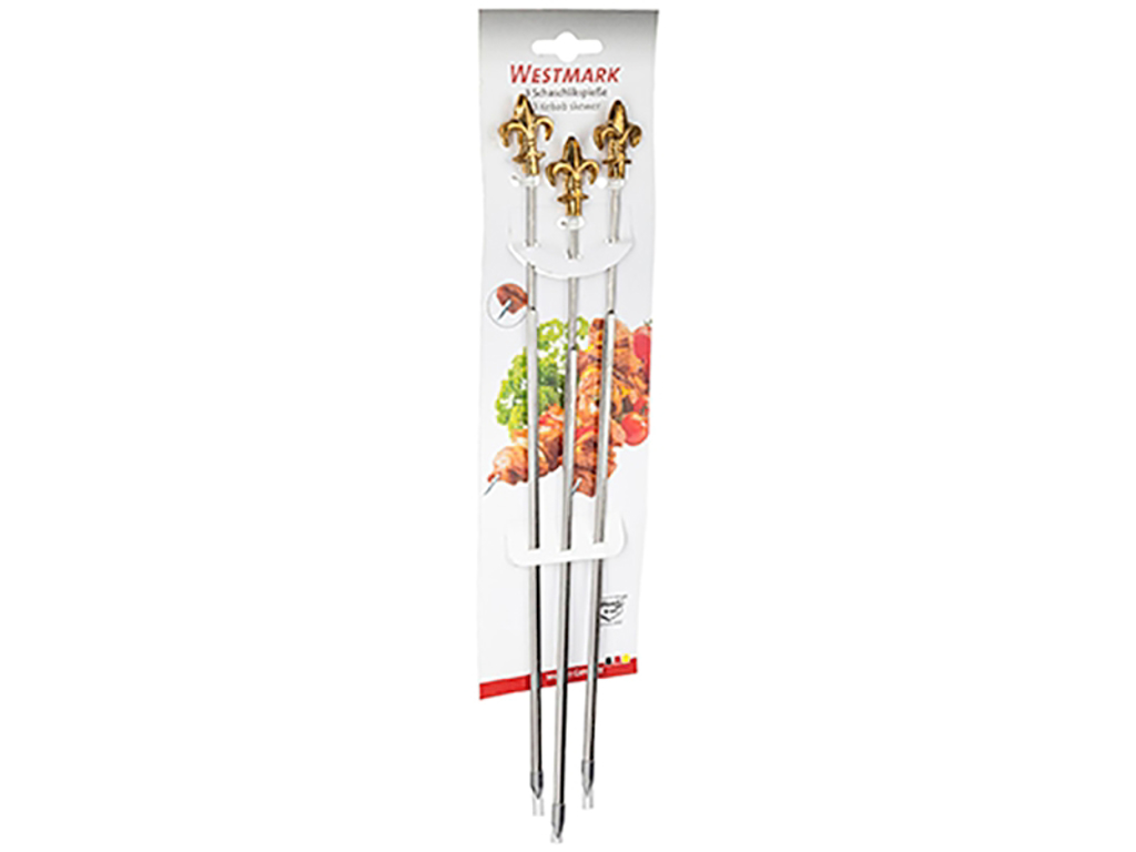 Brochetas de parrilla Lilje 23 cm 3 piezas latón