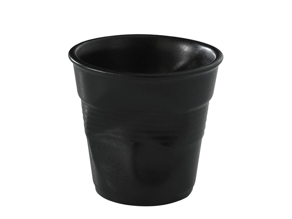 Froisse Arrugado Taza de Capuchino 18 cl Satinado Negro
