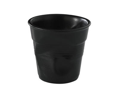 Froisse Arrugado Taza de Capuchino 18 cl Satinado Negro
