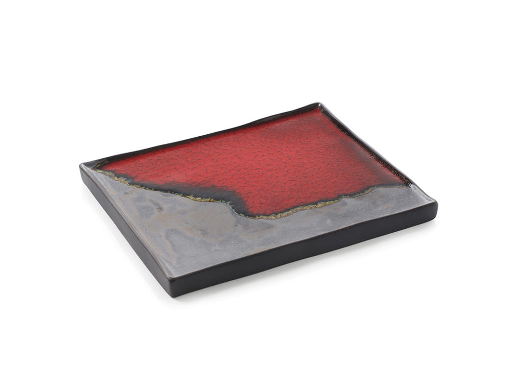 Plato Rectangular 21x17,5 cm Gris Solstice