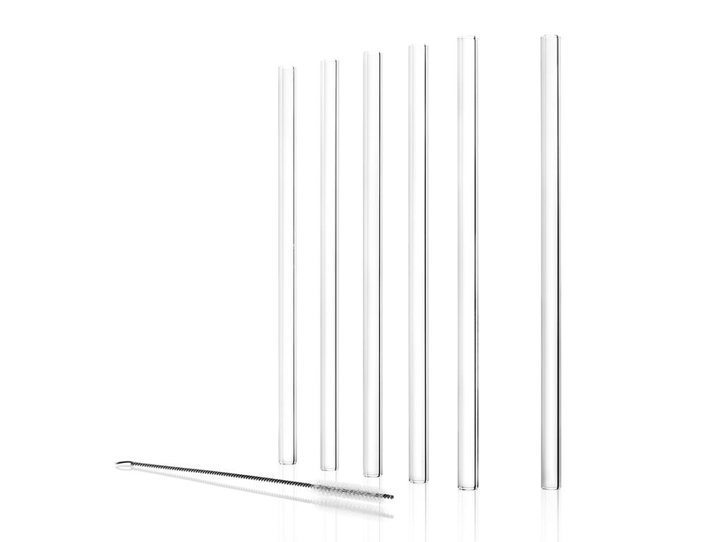 Popotes - Cristal - Claro - 20cm - 9mm - Apto para lavavajillas