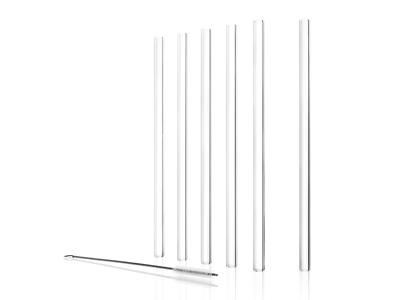 Popotes - Cristal - Claro - 20cm - 9mm - Apto para lavavajillas