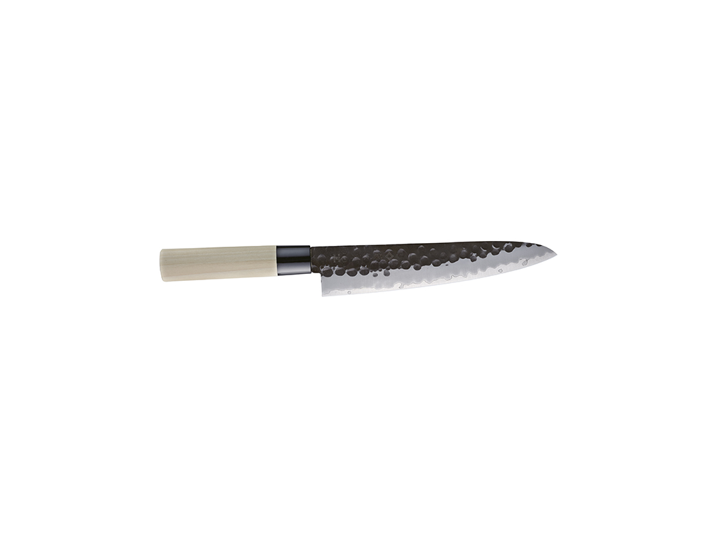 Tojiro Martillado Cuchillo de Cocina 21 cm, Negro