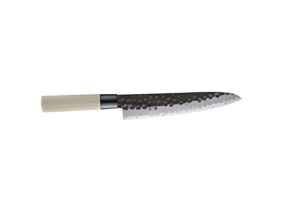 Tojiro Martillado Cuchillo de Cocina 21 cm, Negro