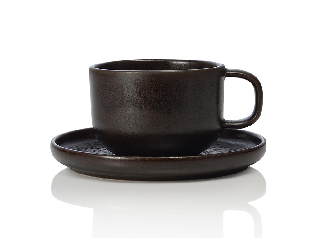 Taza de cerámica marrón 220ml - 60x85x85mm