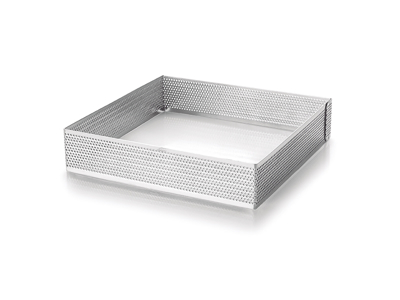 Anillo de hornear cuadrado perforado 16x16x2 cm