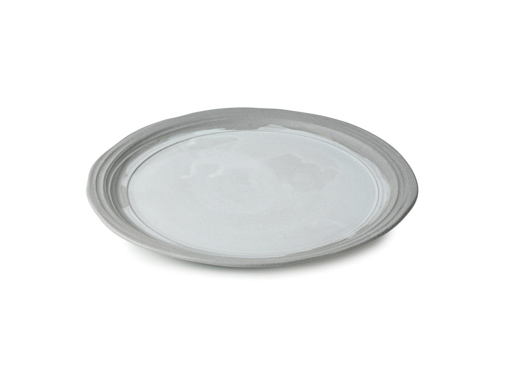 No.W Plato de cena  26 Blanco/Gris