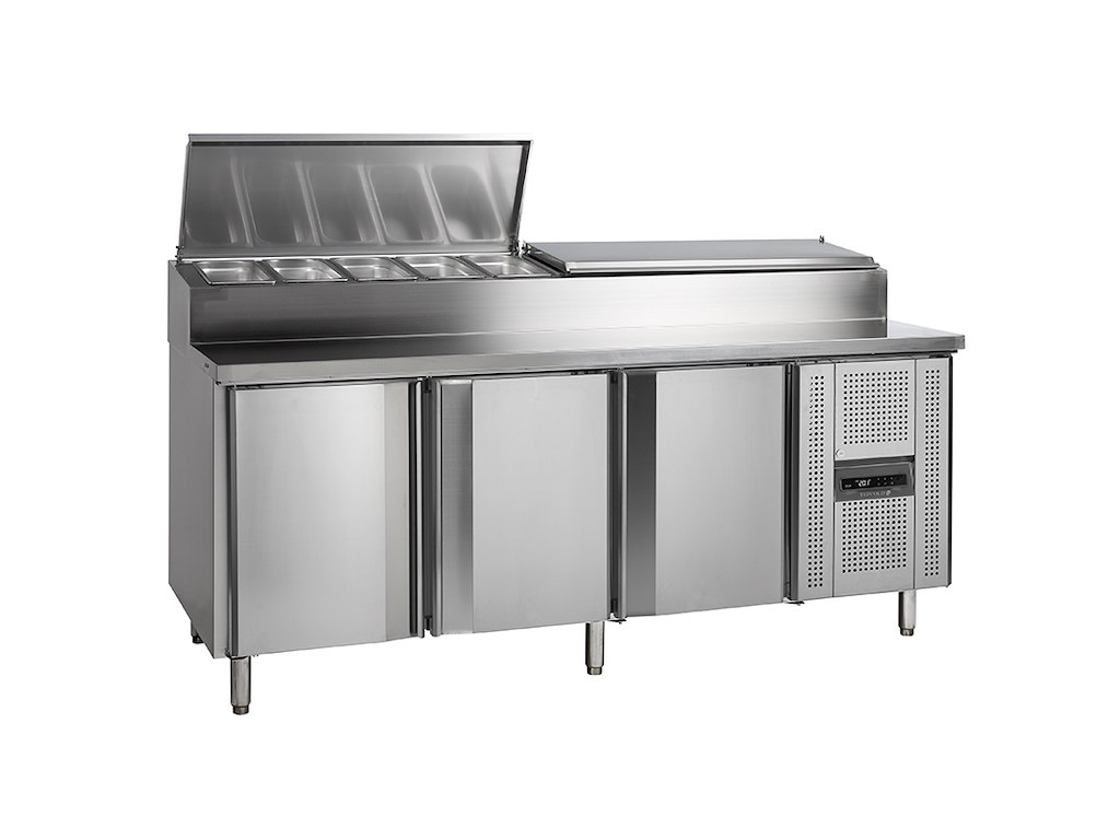 Saladette 3 puertas 60x40 soporte: 9xGN1/3