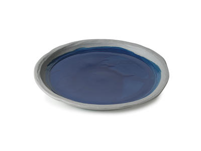 No.W Plato de cena  23,5 cm Azul/Gris
