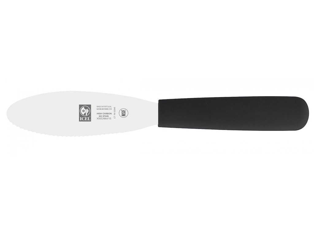 Cuchillo para untar ondulado negro