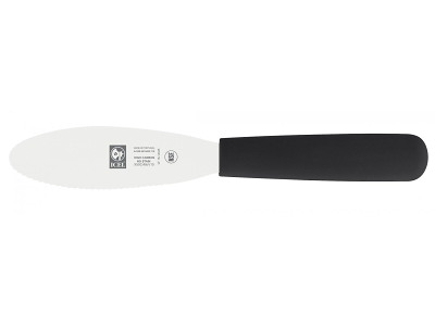 Cuchillo para untar ondulado negro