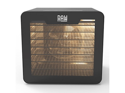 Dehydrator m glas låge RAW 8 hylder 
