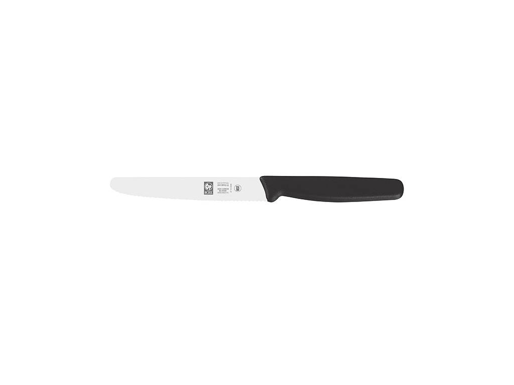 Cuchillo de carne - Acero inoxidable - Negro - 120mm