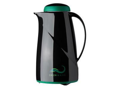 Termo de café 1 ltr. Negro Onda Verde