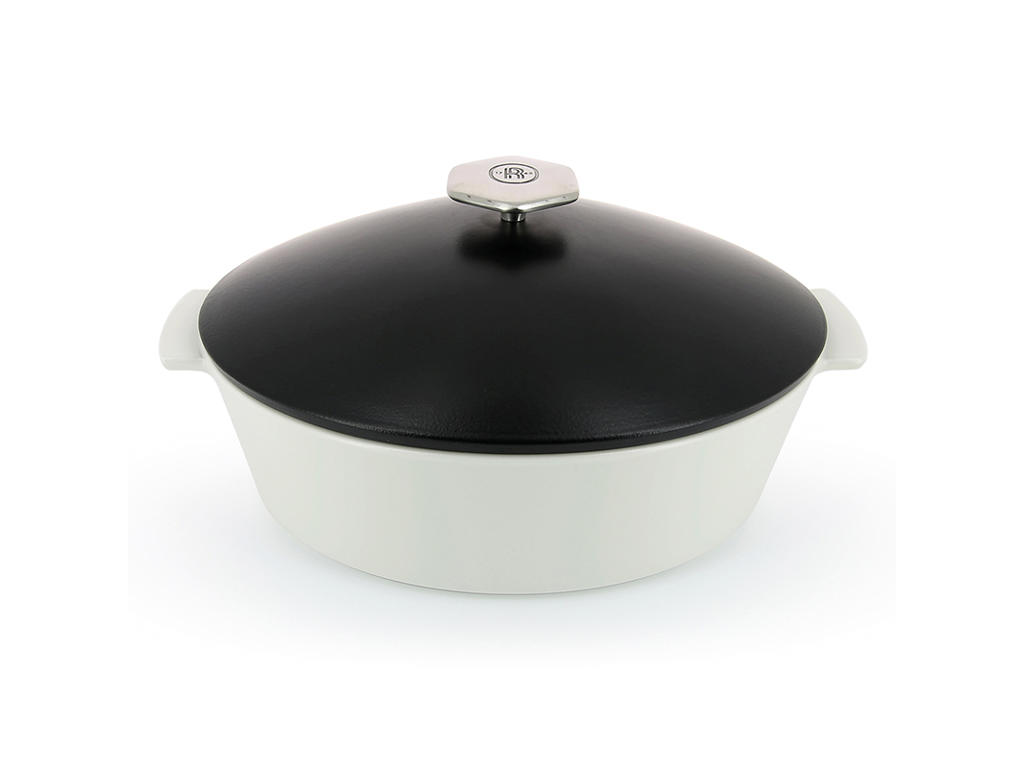 Olla Oval 32,5x26,5 cm Satin negro Inducción Revolución 2
