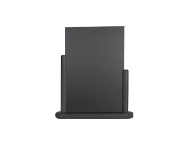 Tablero 10x15 cm A6 con/base de madera negra mesa