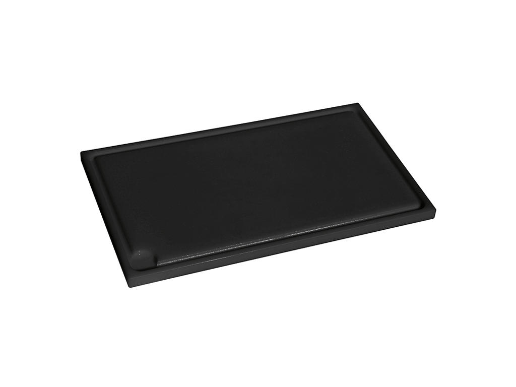 Tabla de cortar polyd negra 60x30x4/ranura sumidero