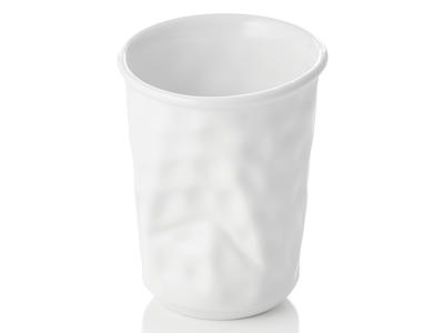 Taza sin asa 20 cl Blanca Arrugada