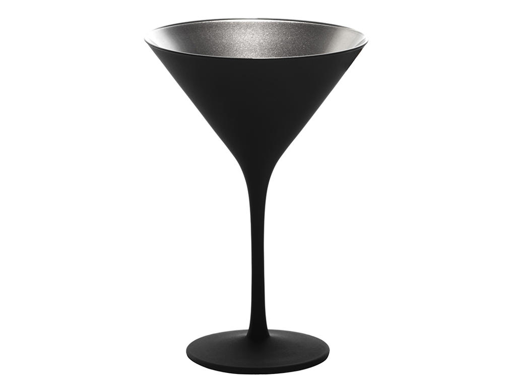 Copa de cóctel con vidrio negro/plata tamaño 24cl - 172x116mm