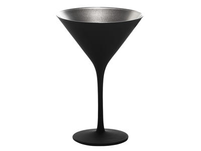 Copa de cóctel con vidrio negro/plata tamaño 24cl - 172x116mm
