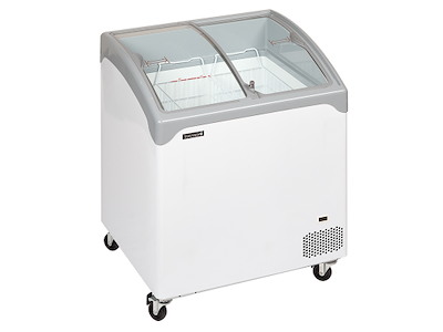 Congelador de exhibición 138 ltr Blanco Curvo