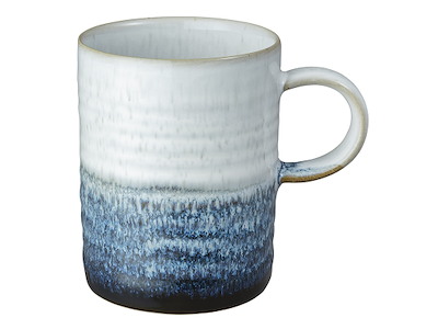 Denby Kiln Taza con asa – Acanalada azul 370 ml