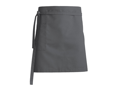 Delantal con bolsillo gris oscuro 81x45 cm