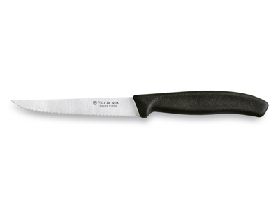 Cuchillo de carne, 11 cm, Victorinox Swiss Classic, Mango negro