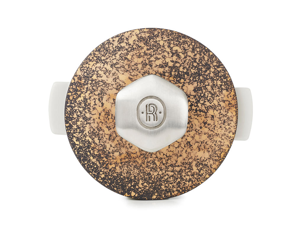 Tapa para cacerola 22 cm Sin esmaltar Negro/Dorado Revolución 2