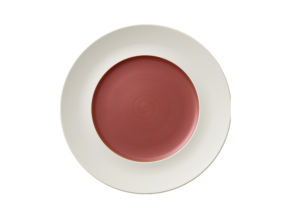 Plato Copper Glow Blanco/Cobre  290 mm - Biselado Delgado