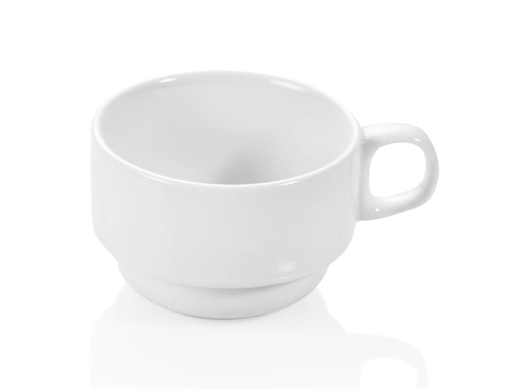 Taza de café blanca 180 cl 8 cm porcelana