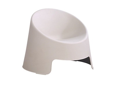 Sillón Zederkof ovalado en gris claro