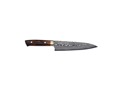Cuchillo de cocina, 18 cm, Takefu Yellow Bull, VG-10 61 capas