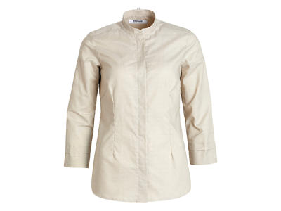 Kentauer Oxford Camisa de Mujer 7/8 Manga, Arena