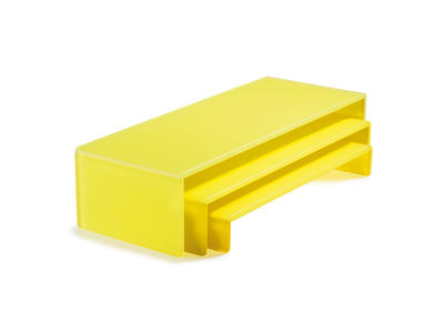 Juego de bandejas apilables 49,5x19,5 cm Amarillo Mealplak